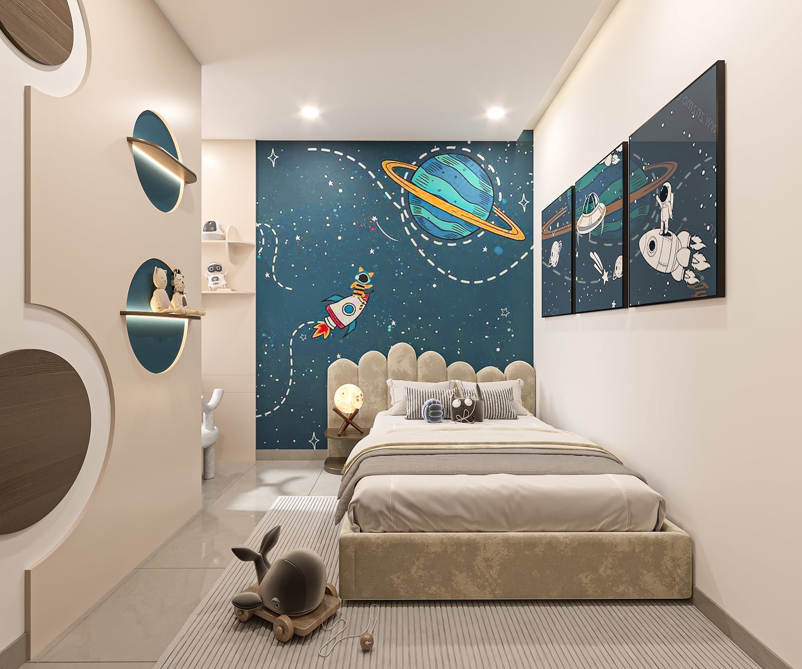 Phòng ngủ trẻ em — góc giường ngủ — dự án NBB Garden III, Quận 8, TP.HCM