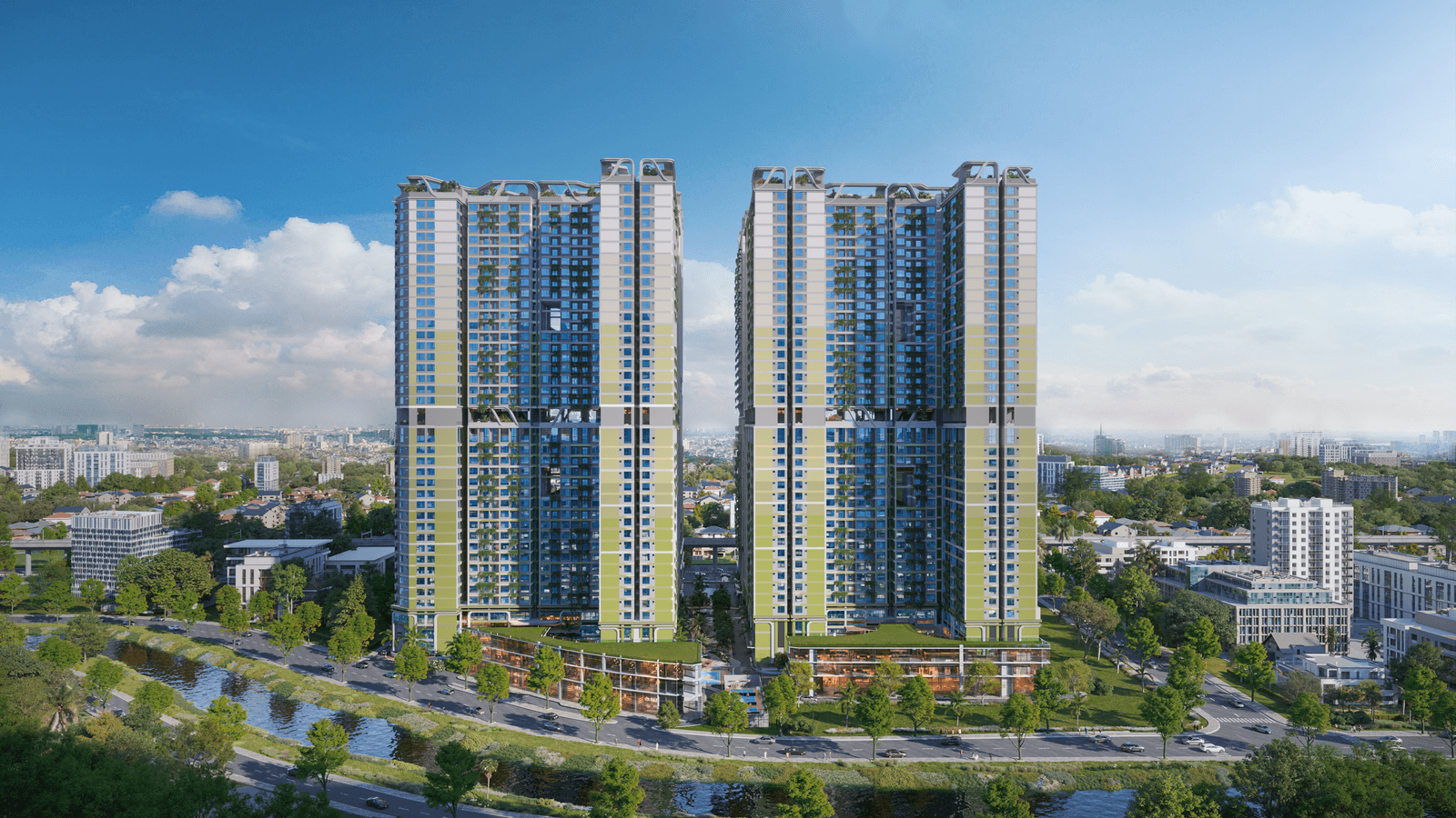 Phối cảnh mặt sau công trình La Pura — dự án La Pura