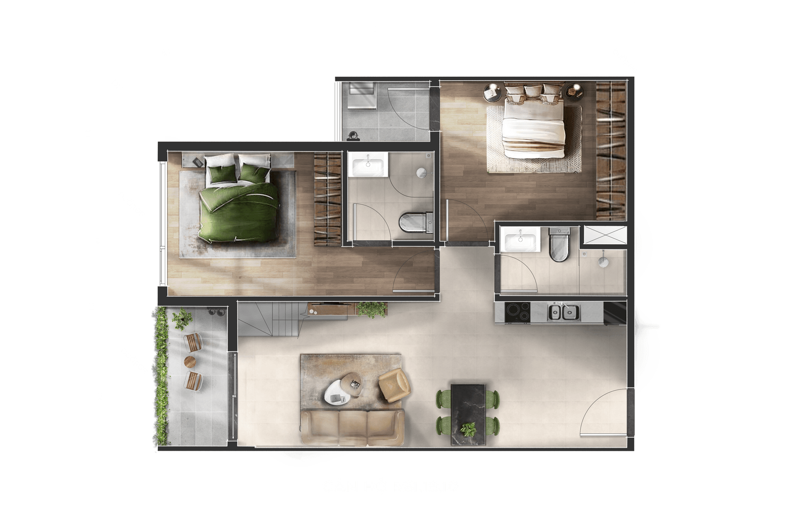 Risa by La Pura — layout minh hoạ Loft House (T19)