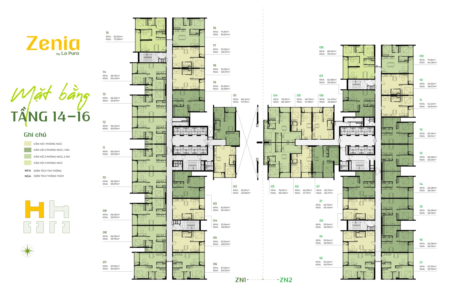 Mặt bằng tầng điển hình 4–39 Zenia (trang 5) — dự án La Pura