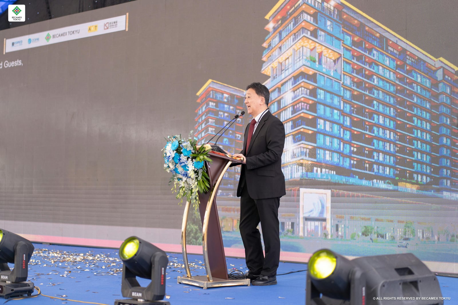 Phát biểu trên sân khấu Lễ khởi công MIDORI PARK The TEN II, ngày 19/03/2026