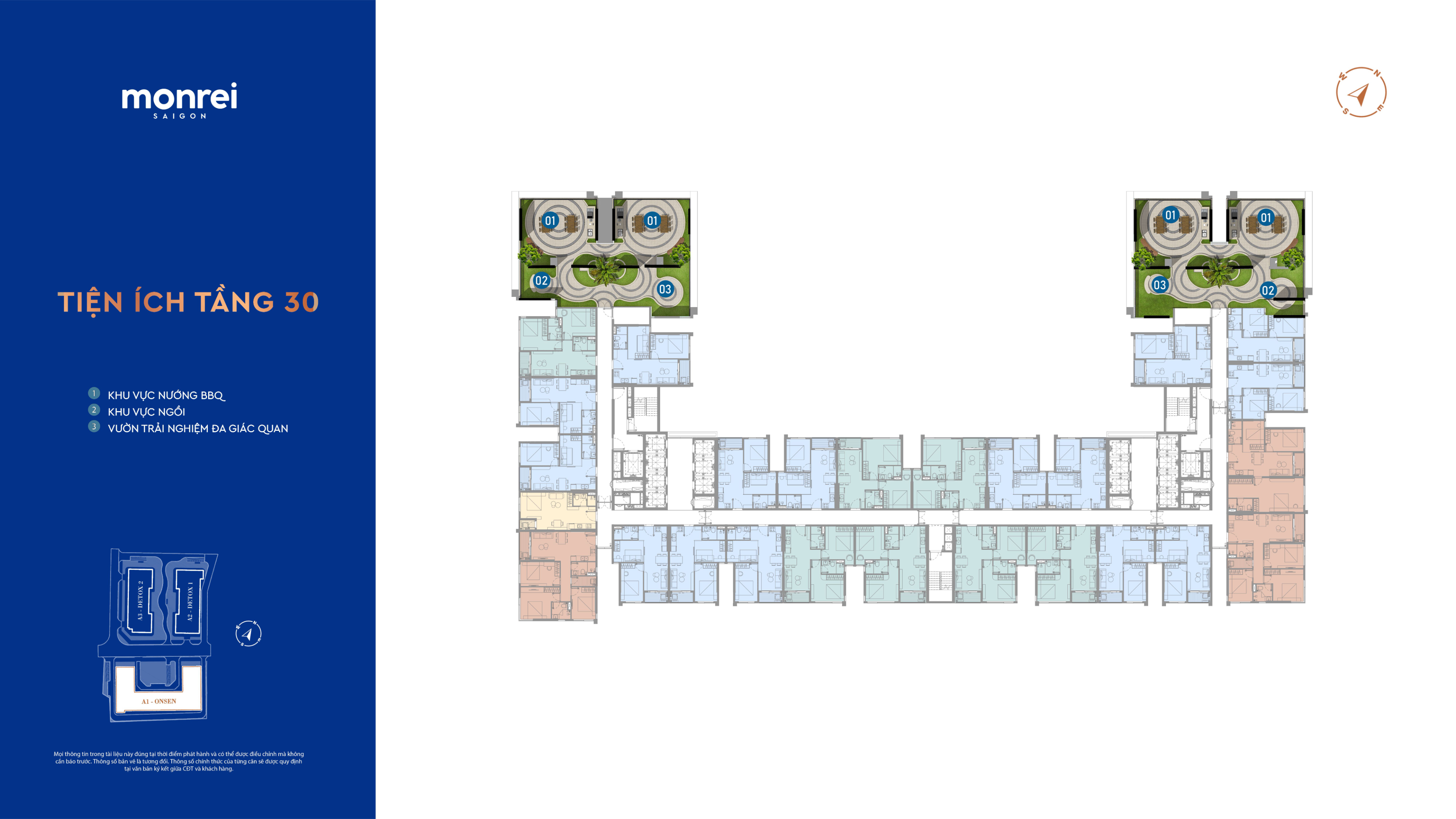 Sơ đồ Tiện ích Tầng 30 dự án Monrei Saigon