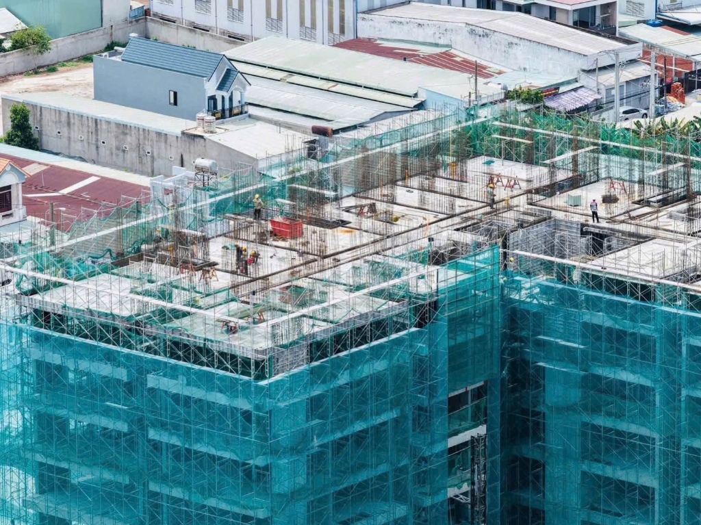 Hình ảnh thực tế tiến độ xây dựng căn hộ Monrei Saigon Thuận An Bình Dương