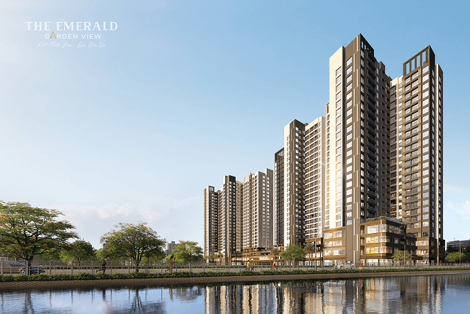 Phối cảnh toà nhà ban ngày — dự án The Emerald Garden View