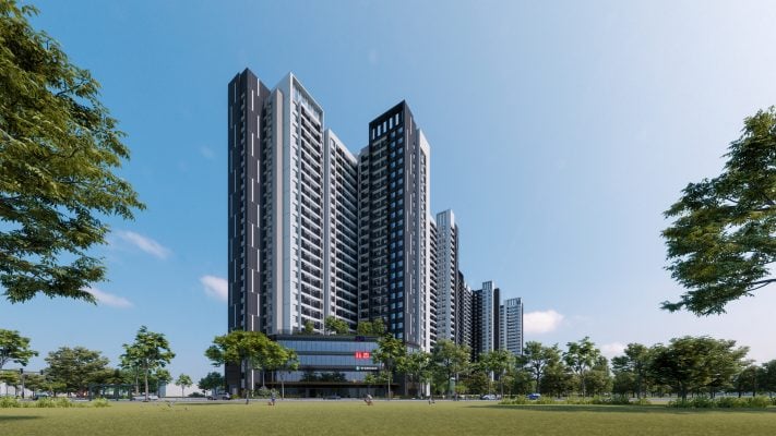Phối cảnh dự án dùng trong bài viết giới thiệu của nhà phát triển — dự án The Emerald Garden View