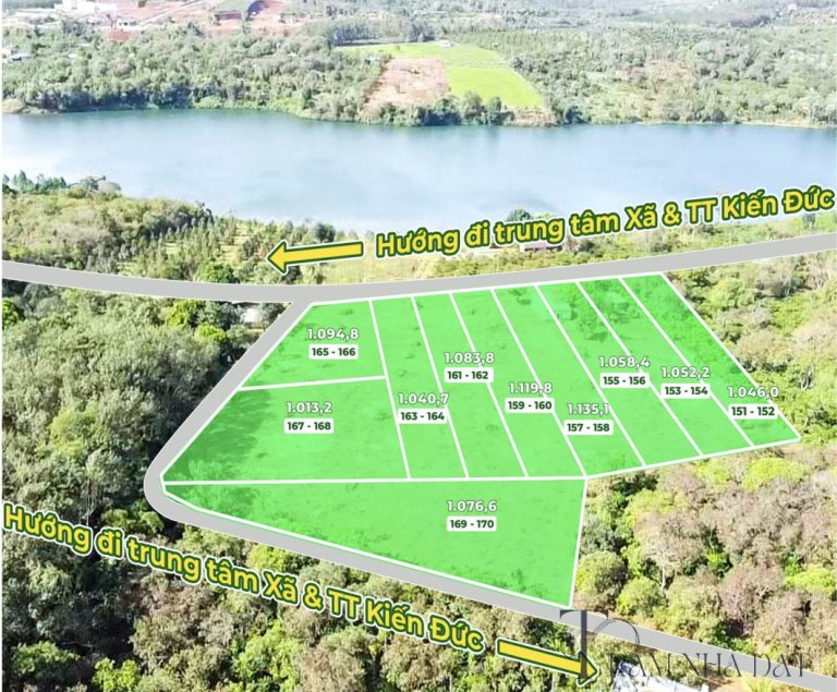Đất thổ cư view hồ 1.094,8m2 tại Đắk Sin, giá 850 triệu