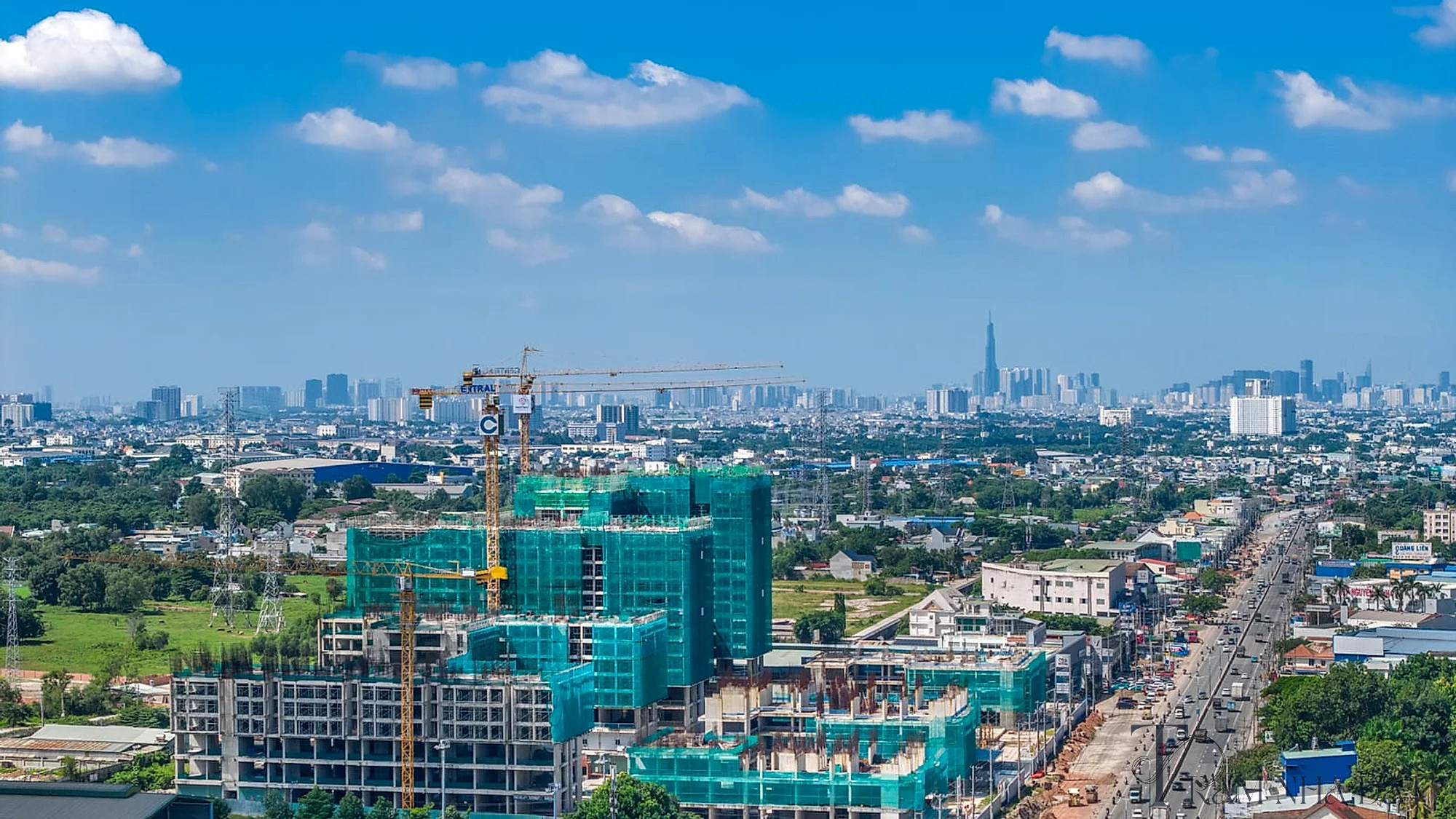 Khu vực dự án La Pura, phường Bình Hòa, TP.HCM nhìn từ trên cao