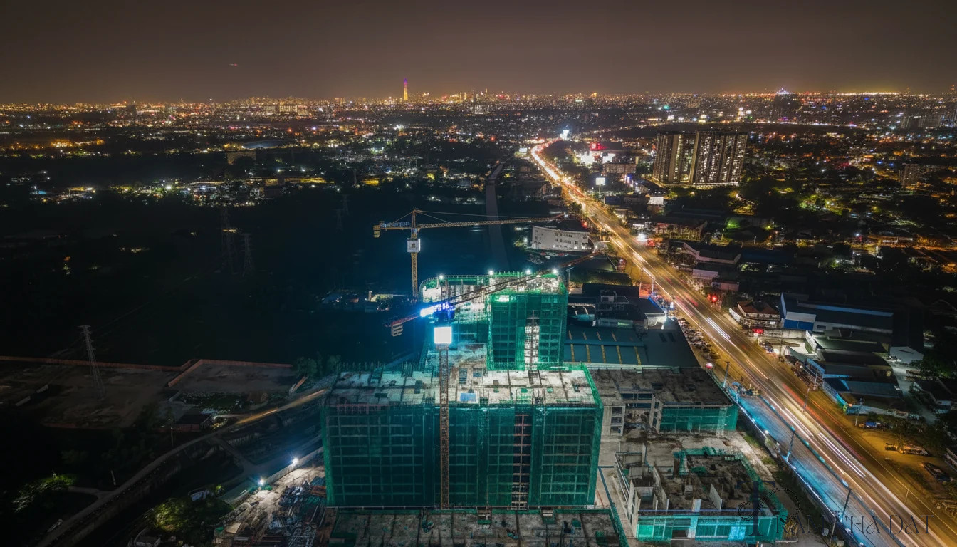 Công trường dự án La Pura dự án từng đình trệ dưới tên Astral City, nay đã tái khởi động